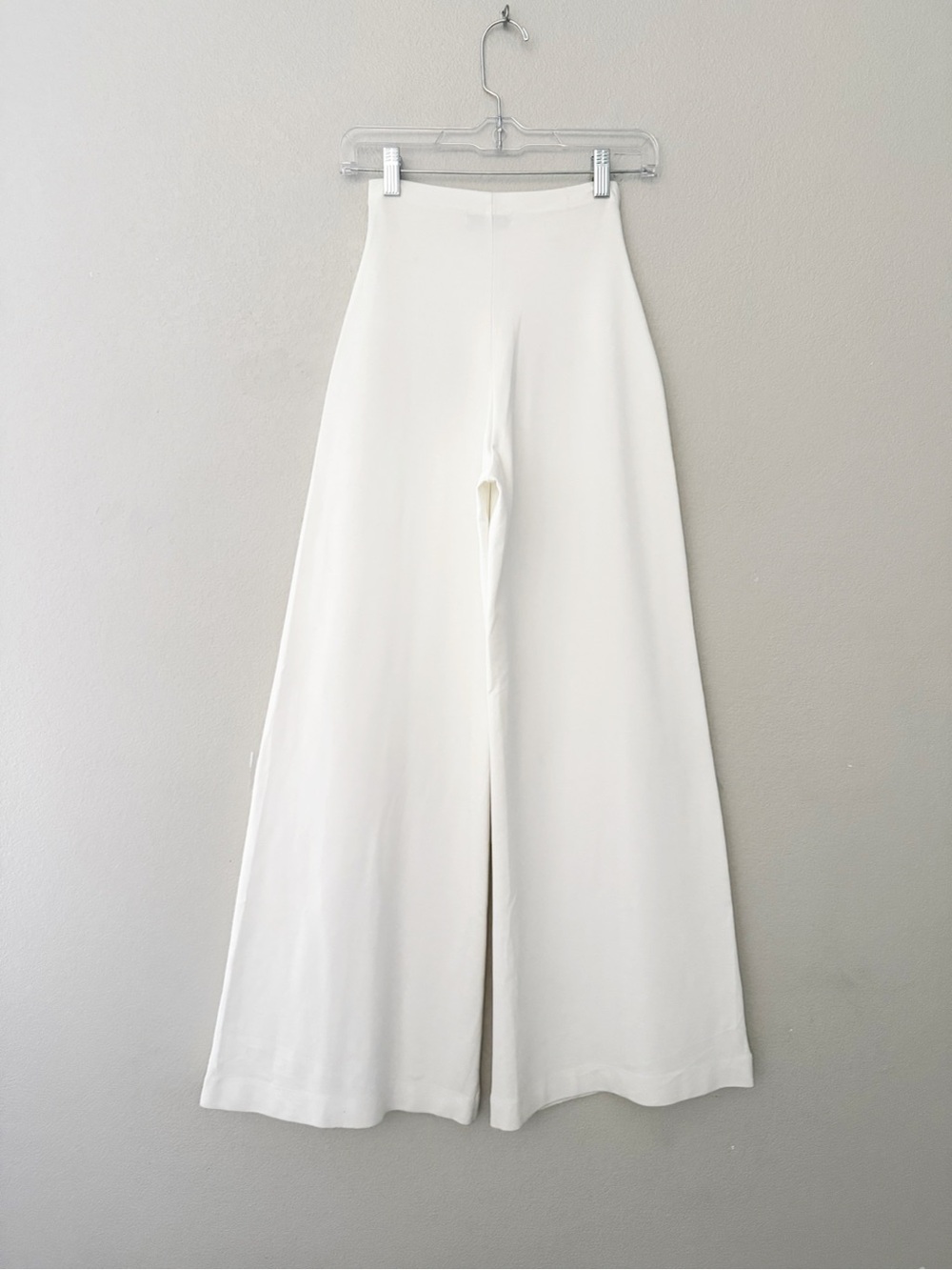 Ripley Rader Ponte Knit Wide Leg Pant XS Off White Pull On Stretch Minimalist - Picture 7 of 11